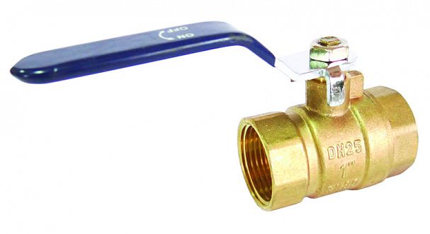 Кран шаровой латунный RM-L 1/2" ручка, гайка-гайка фото