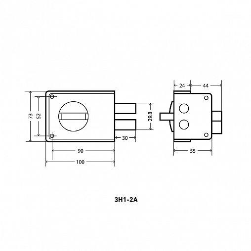 Замок накладной Аллюр ЗН1-2 А, 5 ключей фото