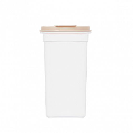 Емкость для сыпучих продуктов Альтернатива Фиеста, с клапаном, 1,65 л, бежевая фото