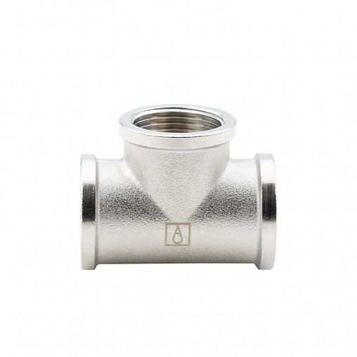 Тройник латунный никелированный Alato внутренняя резьба 3/4" фото