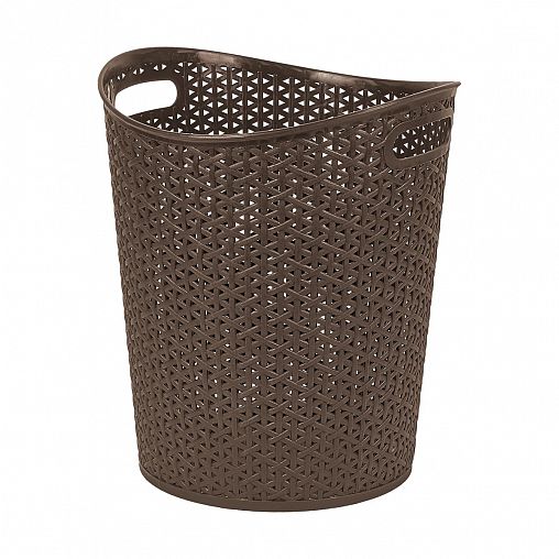 Корзина для бумаг Spin&Clean Soul, пластиковая, 13 л, венге фото