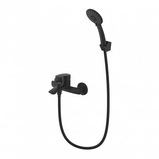 Смеситель для ванны с душем Milardo Rora, черный матовый фото