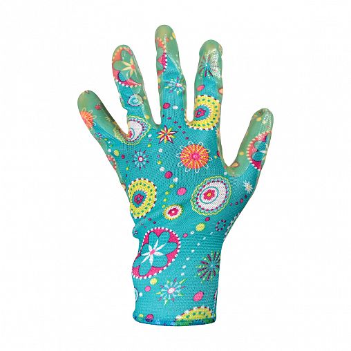 Перчатки садовые Park, с нитрилом, размер S, голубые фото