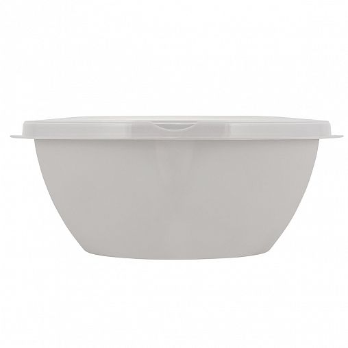 Салатник пластиковый Plast Team Helsinki, с крышкой, 1 л, пепельный жемчуг фото