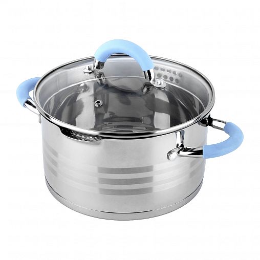 Кастрюля Mallony Melodia с крышкой, нержавеющая сталь, 3,4 л фото