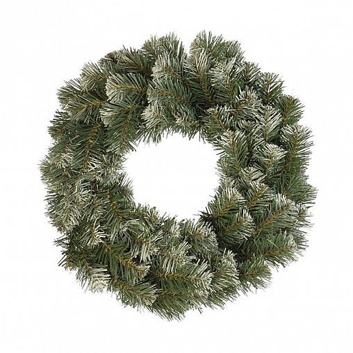 Рождественский венок Елкиторг Праздничный, заснеженный, d 40 см, зеленый фото