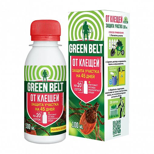 Концентрат от клещей Green Belt, до 20 соток, инсектицидный, 100 мл фото