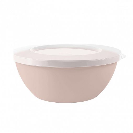 Салатник пластиковый Plast Team Helsinki, с крышкой, 1 л, персиковая карамель фото