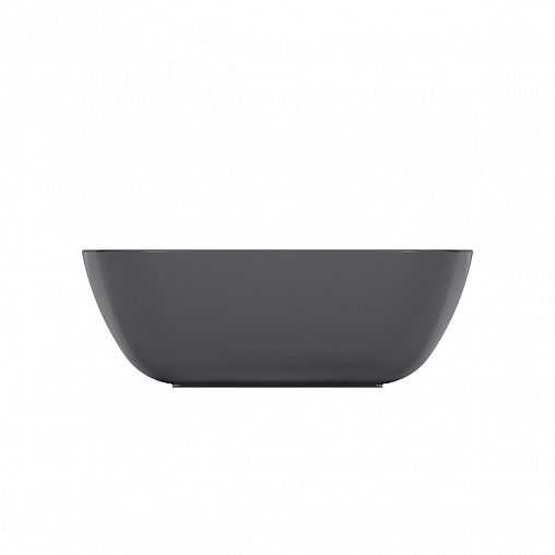 Тарелка суповая Альтернатива Квадро, пластиковая, 16 см, серая фото