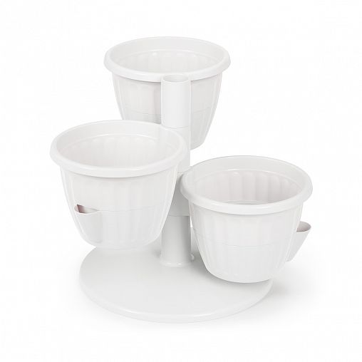 Горшок для цветов Альтернатива Каскад, 0,7 л, белый фото