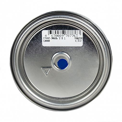 Грунт-эмаль по ржавчине Panzer, гладкая, полуглянцевая, 0,9 кг, синяя фото