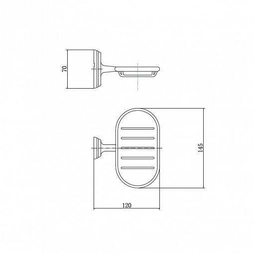 Мыльница настенная Fashun A1502-1, хром фото