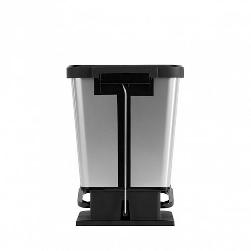 Контейнер для мусора с педалью Альтернатива Металл, 20 л, серебристый металлик фото