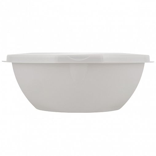 Салатник пластиковый Plast Team Helsinki, с крышкой, 3 л, пепельный жемчуг фото