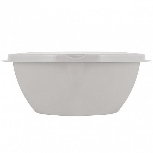 Салатник пластиковый Plast Team Helsinki, с крышкой, 2 л, пепельный жемчуг фото