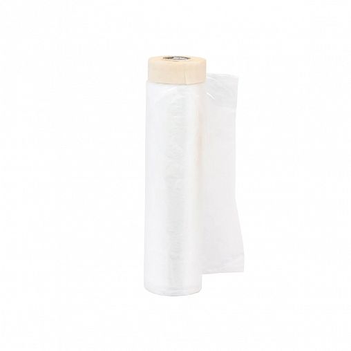 Пленка защитная Aviora Маскер 302-040, 9 мкм, с клейкой лентой, 1,8 x 15 м, прозрачная фото