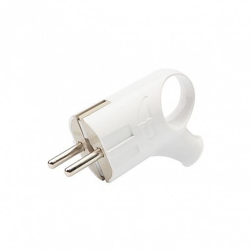 Вилка угловая Rexant Евро 11-8951, с заземлением, 16 A, белая фото