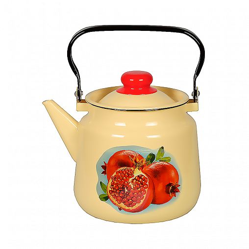 Чайник эмалированный СтальЭмаль, 3,5 л, с декором фото