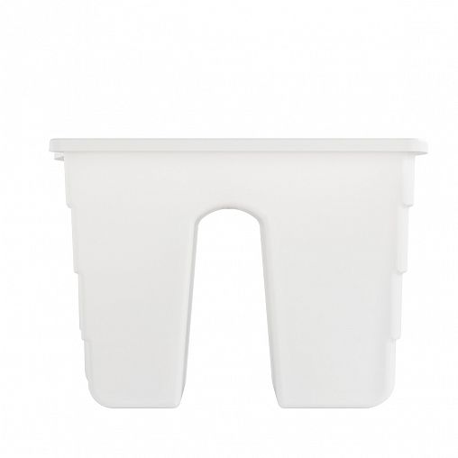 Кашпо Альтернатива Жемчужина, на перила, 29,5 x 28,5 x 20 см, белое фото