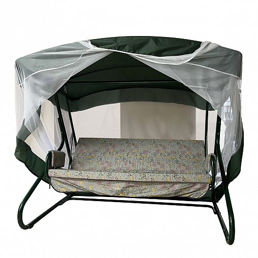 Качели садовые Garden story Грация, трехместные, 200 x 140 x 176 см, каркас зеленый фото