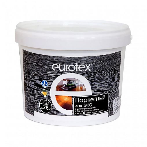 Лак паркетный Eurotex Эко, глянцевый, 2,2 л фото