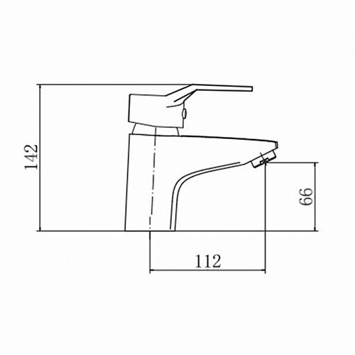 Смеситель для раковины с коротким изливом Fashun A1063, хром фото