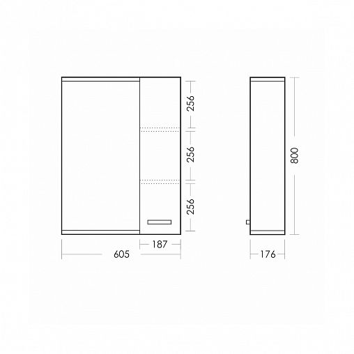 Шкаф с зеркалом для ванной Sanita Лагуна-01, 80 x 60,5 x 17,6 см фото