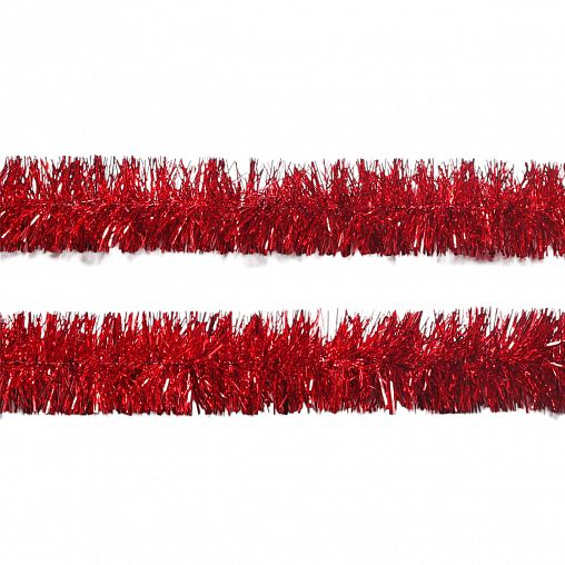 Мишура, 8 x 200 см, красная фото