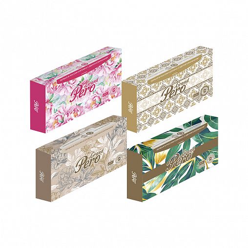 Салфетки бумажные GrandPero Non-stop, двухслойные, 100 шт фото