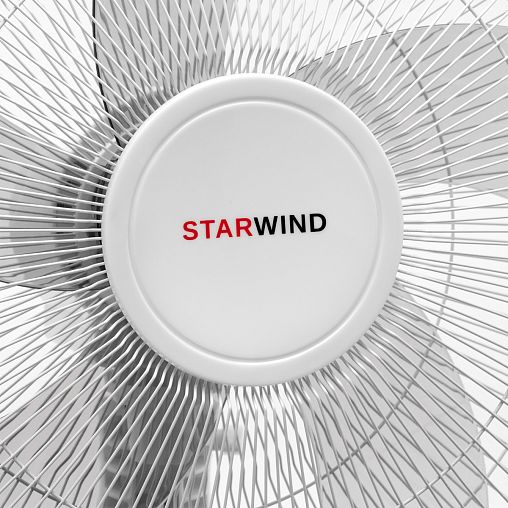 Вентилятор напольный Starwind SAF1252, 50 Вт, 4 скорости, белый фото