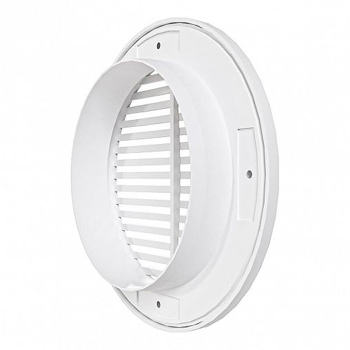 Решетка вентиляционная Era 12РКФ, пластиковая, с фланцем D 120 мм, D 165 мм фото