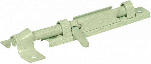 Задвижка накладная Домарт, с плоской ручкой, 100 мм, белая фото