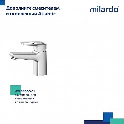 Смеситель для ванны с душем Milardo Atlantic, с керамическим дивертором, хром фото