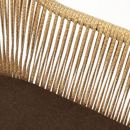 Комплект садовой мебели Alfart Nuar3 Лаунж (2 кресла, 1 диван, 1 стол), черный/коричневый фото