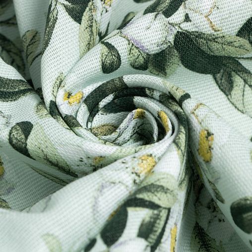 Шторы для кухни Доляна Apple flowers, с подхватами, 146 x 180 см, 2 шт фото