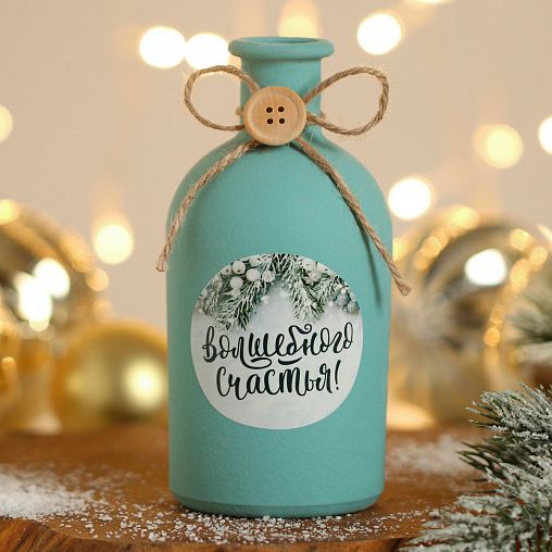 Ваза стеклянная Зимнее волшебство Волшебного счастья, 13,7 x 6,3 см фото