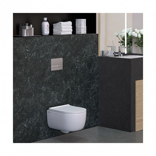 Унитаз подвесной безободковый Berges Ego Rimless, 49 x 37 x 40 см, белый фото