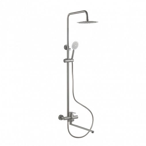 Душевая система с тропическим душем Fashun A52401C, со смесителем, сатин фото