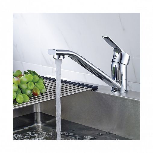 Смеситель для кухни Rossinka RS29-21, однорычажный, хром фото