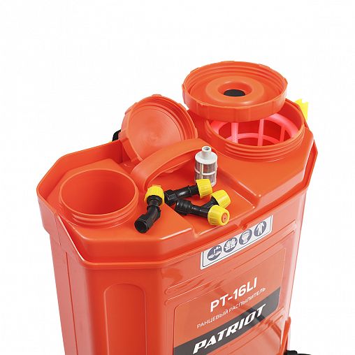 Опрыскиватель ранцевый аккумуляторный Patriot PT-16LI, 12 В, 8 Ач, 16 л, с АКБ и ЗУ фото