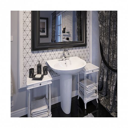 Раковина Sanita Luxe Classic 65 ВКС, 64,5 x 48,5 x 20,5 см, белая фото