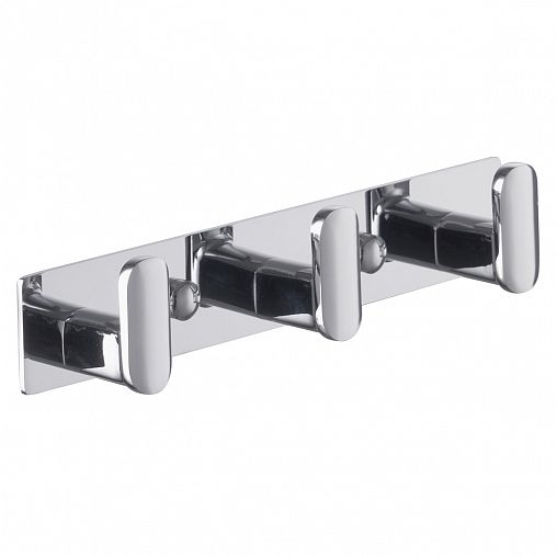 Планка с 3 крючками Fashun A2615-3, хром фото