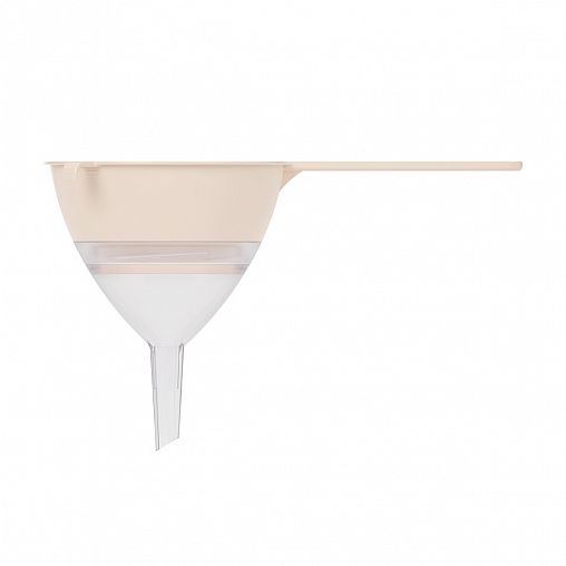 Сито-дуршлаг с воронкой Альтернатива, d 13 cм, бежевое фото