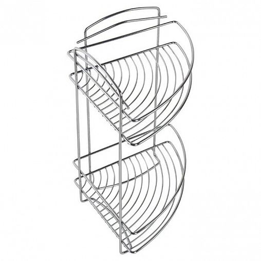 Полка в ванную Milardo, 2-х ярусная, хром фото