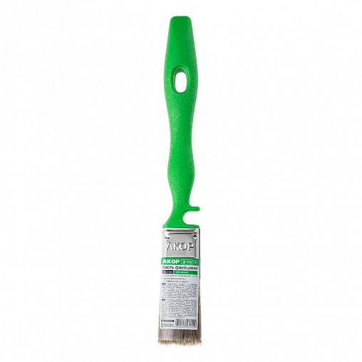 Кисть плоская для дерева Акор Мастер, смешанная щетина, пластиковая ручка, 25 x 12 мм фото