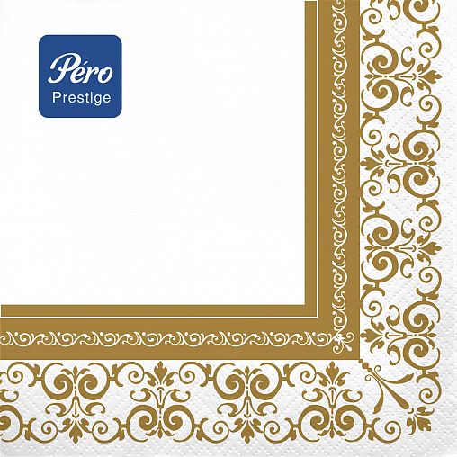 Салфетки бумажные сервировочные Pero Prestige Аэлита, трехслойные, 20 шт фото