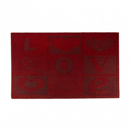 Коврик придверный SunStep Love, гравированный, 45 x 75 см фото