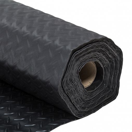 Коврик-дорожка SunStep Рифленый, ПВХ, 0,9 x 12 м, черный фото
