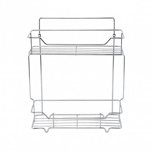 Полка в ванную Milardo Grid, 2-х ярусная, хром фото