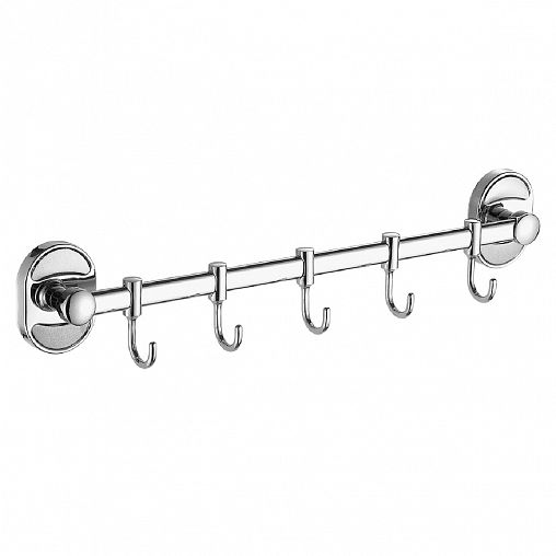 Планка с 5 крючками Fashun A1915-5, хром фото